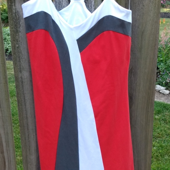 Soybu Athletic Tank Color Block Dress SZ Med - Picture 2 of 12